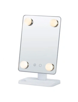 Clevinger 30x18.5cm Bel Air Illuminated Cosmetic Makeup Mirror w/ LED Lights WHT