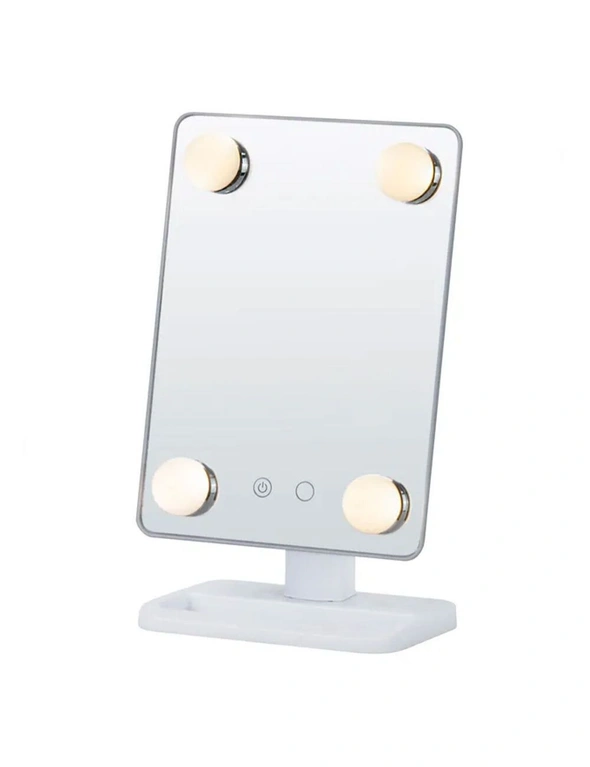 Clevinger 30x18.5cm Bel Air Illuminated Cosmetic Makeup Mirror w/ LED Lights WHT, hi-res image number null