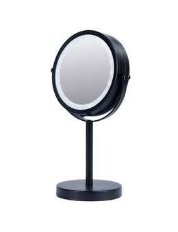 Clevinger 30x18cm Lisbon Magnifying Mini Makeup Cosmetic Mirror Metal Matte BLK