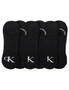 6PK Calvin Klein Women's One Size Flat Knit Sneaker Liner Socks Black Assorted, hi-res