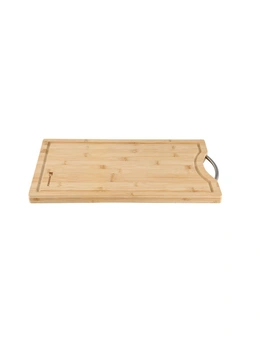 Bergner 40x25cm Wooden Chopping Cutting Serving Board Platter w/ Handle Natural