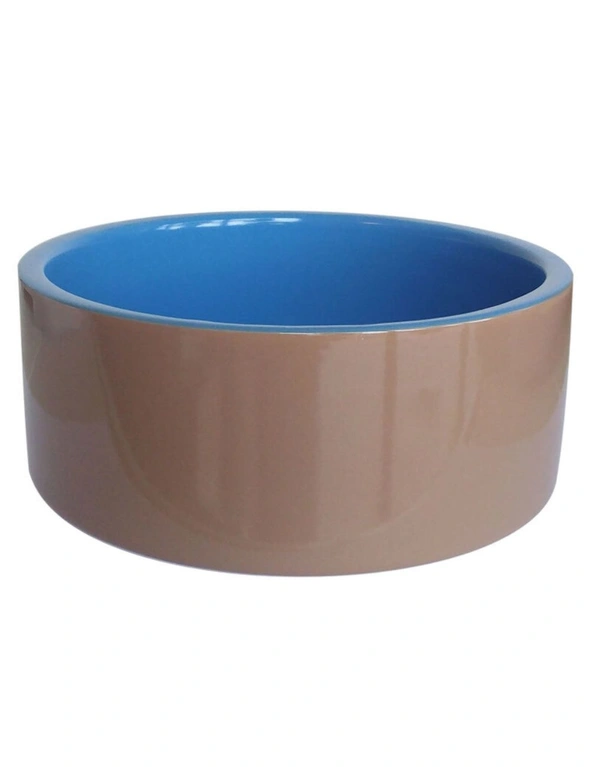 17cm Deluxe Ceramic Pet Bowl Blue, hi-res image number null