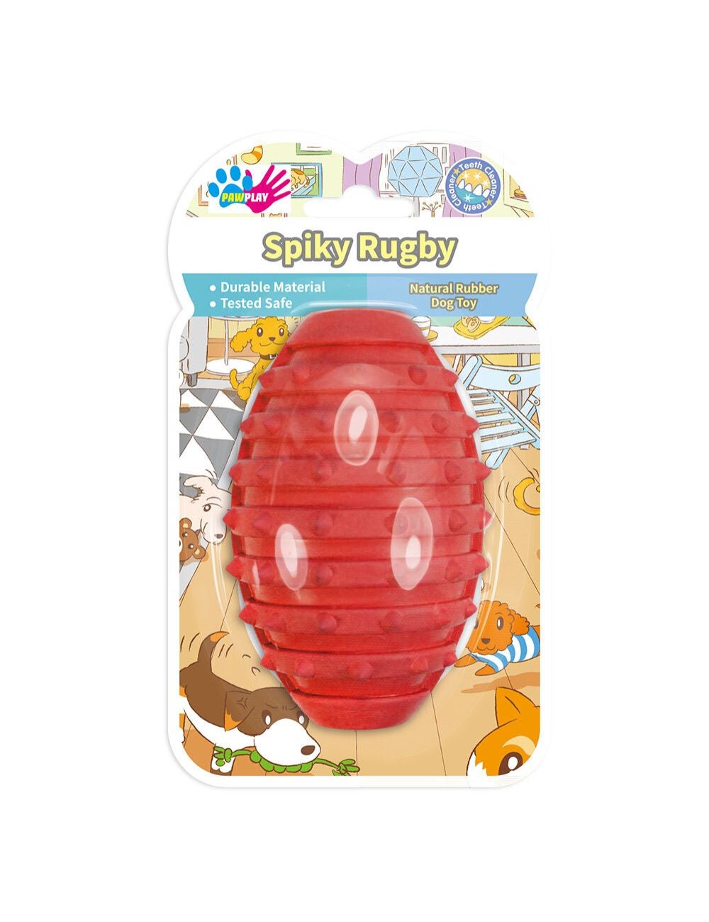 Spiky rubber hot sale dog ball