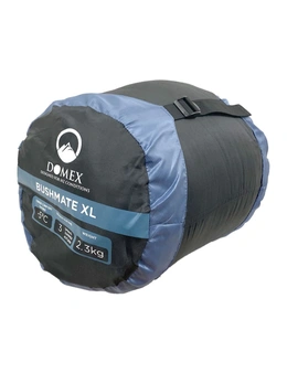 Domex Sleeping Bag Bushmate XL -5c Synthetic Fill Left Hand Zip Steel Blue