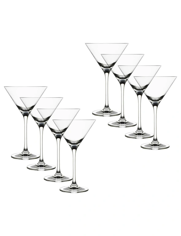 8pc Ecology Classic 210ml Martini Glasses Cocktail/Margarita Drinkware Set Clear, hi-res image number null