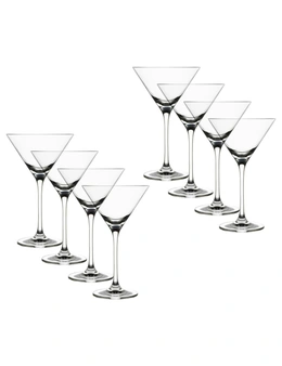 8pc Ecology Classic 210ml Martini Glasses Cocktail/Margarita Drinkware Set Clear