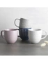 4x Ecology Dwell Herringbone Glazed Drinking Mug/Teacup Stoneware 340ml Blue, hi-res