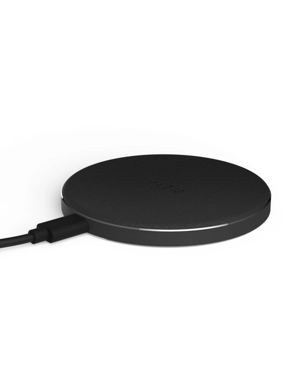 EFM 15W ELeather Wireless Charger Pad w/ 20W Wall Plug For iPhone 13/12 Black, hi-res image number null