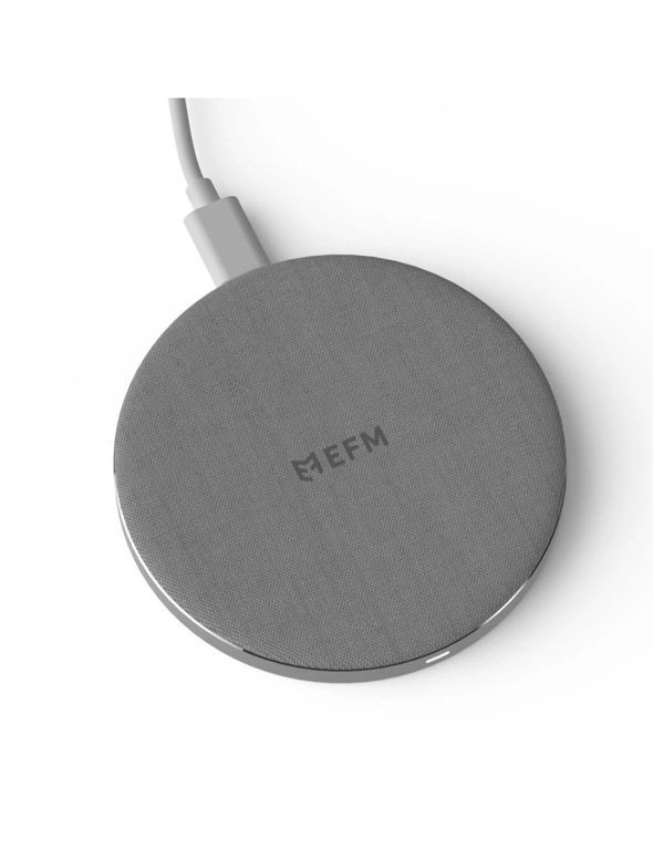 EFM 15W Qi Wireless Charging Pad/Mat For Apple/Android Smartphone/Earbuds Silver, hi-res image number null