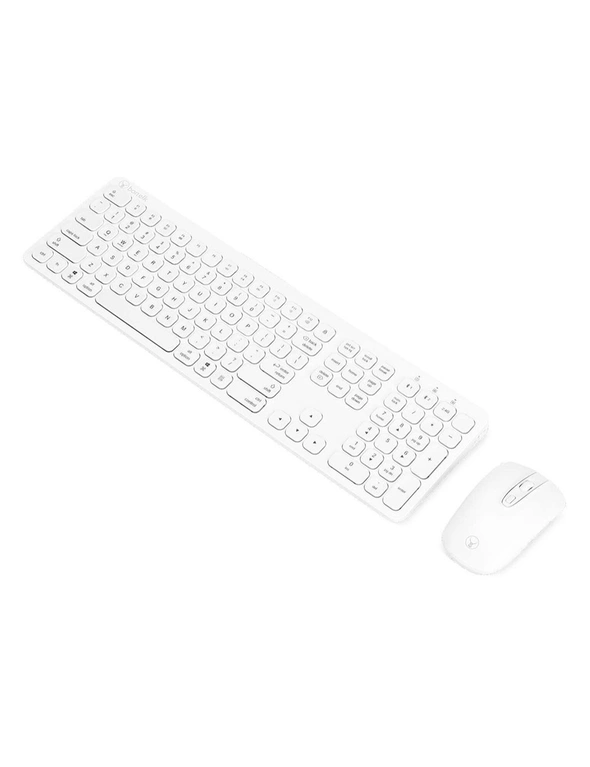 Bonelk KM-447 Bluetooth/2.4GHz Wireless Keyboard/Mouse Combo For Smartphones WHT, hi-res image number null