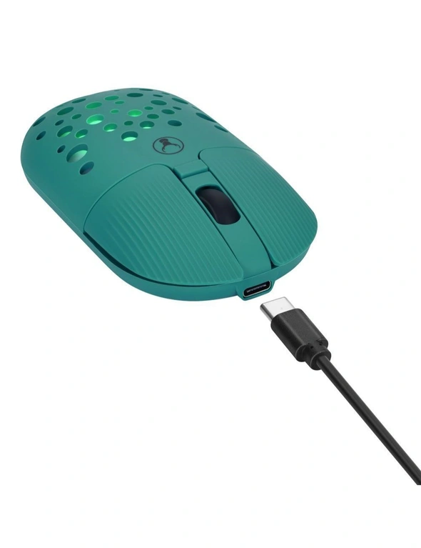 Bonelk M-270 Wireless Bluetooth USB-C RGB 4D Mouse 1200DPI For PC Emerald Green, hi-res image number null