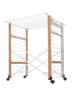 Foppapedretti Gulliver 174cm Foldable Clothes Airer Dryer Rack Stand Walnut