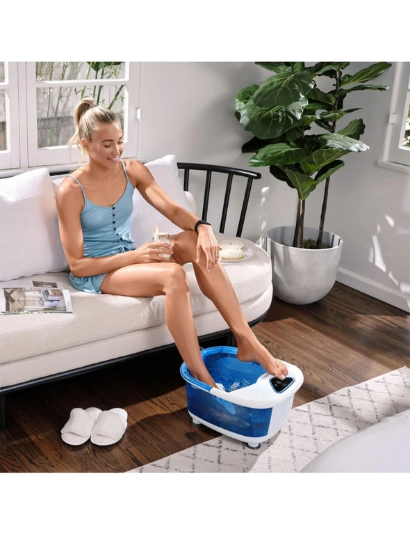 Homedics Salt-N-Soak Pro Pedi Footbath Foot Bubble Spa Soak w/Heat Boost 42cm, hi-res image number null