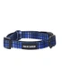 Frank Barker Adjustable 40-65cm Plaid Pet Dog Collar Neck Strap L w/ Clasp Blue, hi-res