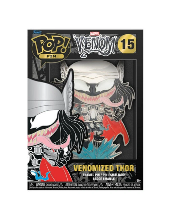 Pop! Marvel Venomized Thor Character Enamel Removable Stand Pin/Badge #15, hi-res image number null