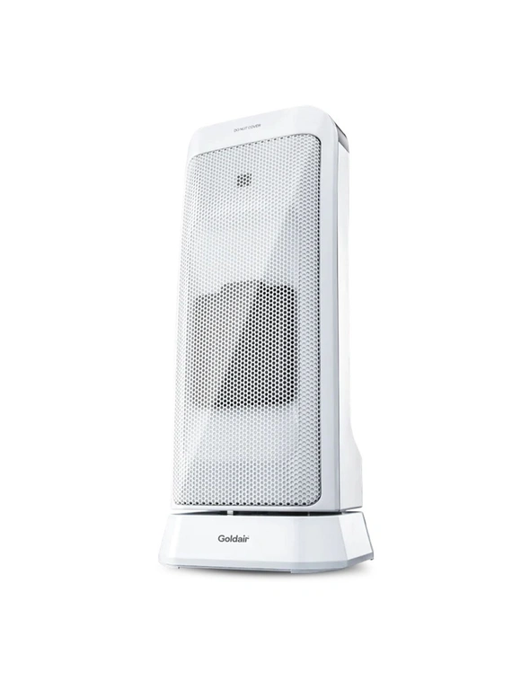 Goldair 44cm 2000W Digital Ceramic Tower Heater w/ Remote Home Heating White, hi-res image number null