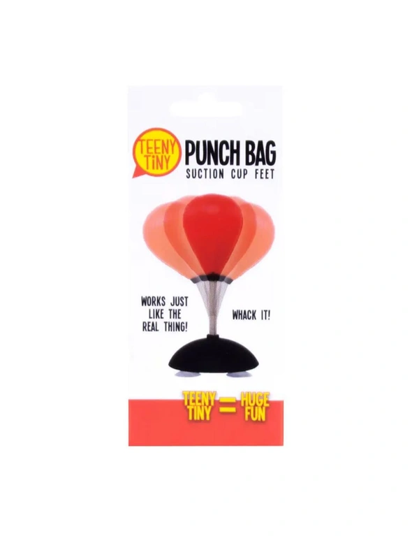 Teeny Tiny Table 13cm Punch Bag Desk Punching Ball Stress/Pressure Relief Red, hi-res image number null