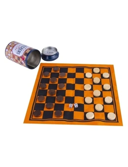 Travel Game Backgammon/Checkers/Chess In a Can Combo Fun Board Game/Toy 5y+