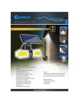Sansai Solar Power LED Sensor Light Outdoor Motion Activated 2400mAh 3 Modes