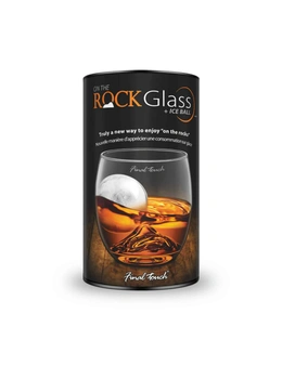 Final Touch 236ml On the Rocks Wine Glass with Silicone Ice Ball Mould Drinkware