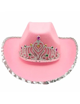 2PK Princess Cowboy Hat Assorted