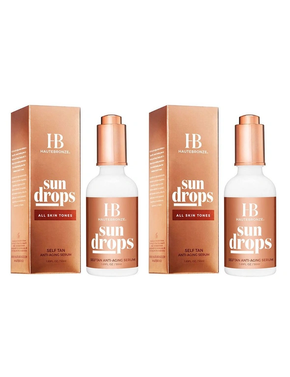 Haute Bronze Sun Drops Self-tan SerumAll Skin Tones 2PK 50ml, hi-res image number null