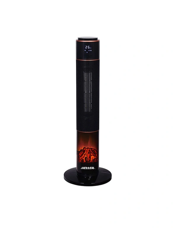 Heller 2000W Ceramic Fan Heater w/Flame Effect, hi-res image number null