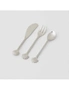 3pc Pilbeam Living Seychelles Sea Shell Appetiser Cutlery Tableware Set Silver, hi-res
