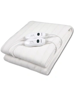 Heller HEBKF2 King Bed Washable Fitted Electric Blanket 182x203cm w/Remote WHT