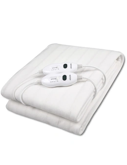 Heller HEBQF2 Queen Bed Washable Fitted Electric Blanket 152x203cm w/Remote WHT