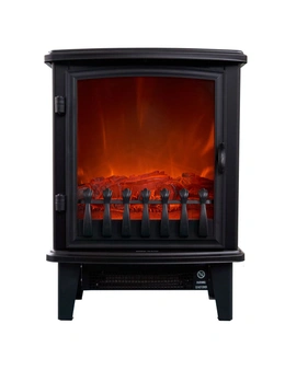 Heller 1800W Electric Fireplace Heater - Black