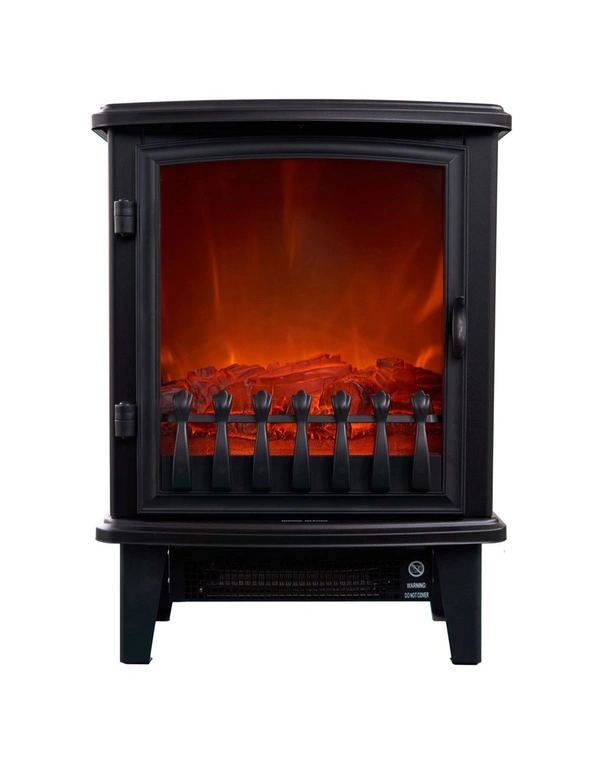 Heller 1800W Electric Fireplace Heater - Black, hi-res image number null