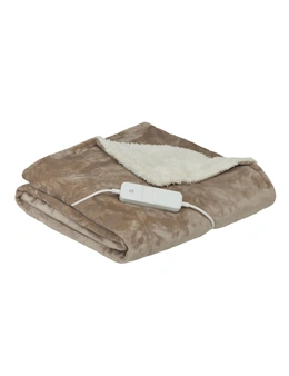 Homedics Indoor Soft Heated Blanket Winter Warming Throw Rug Cream 130x180cm