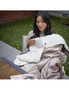 Homedics Indoor Soft Heated Blanket Winter Warming Throw Rug Cream 130x180cm, hi-res