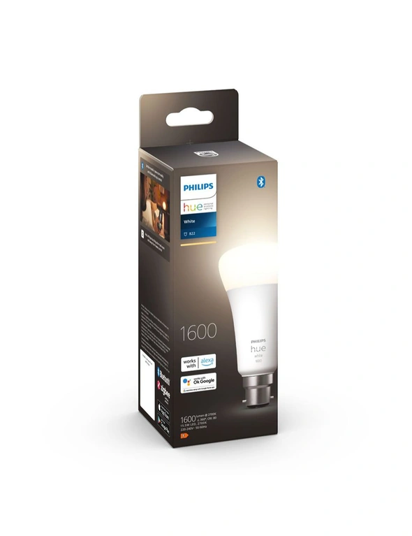Philips Hue White Home Light Bulb/Globe 15.5W A67 B22 w /Bluetooth 1600LM, hi-res image number null