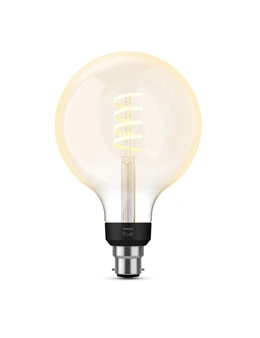 Philips Hue 11cm Smart Light LED Bulb Filament Globe G125 B22 w/ Bluetooth White