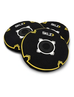 3pc SKLZ Rubber Disc Ball Bunker Caddie Golf Swing/Shot Compact Trainer Grey
