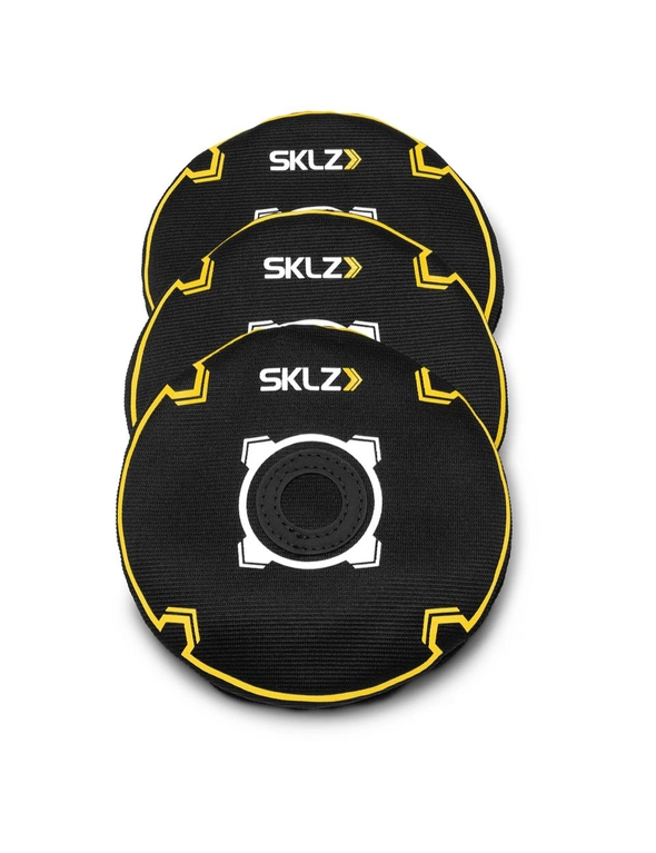 3pc SKLZ Rubber Disc Ball Bunker Caddie Golf Swing/Shot Compact Trainer Grey, hi-res image number null