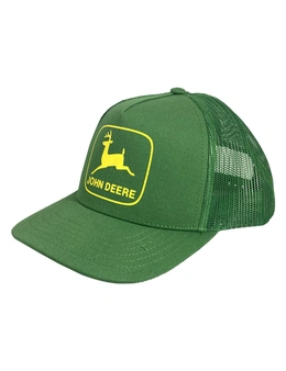 John Deere LP83269-JD Twill/Mesh Trucker Cap/Hat Green/Yellow One Size