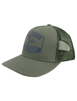 John Deere LP83272-JD Men's Twill/Mesh Trucker Cap/Hat Brown/Black One Size