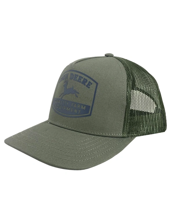 John Deere LP83272-JD Men's Twill/Mesh Trucker Cap/Hat Brown/Black One Size, hi-res image number null