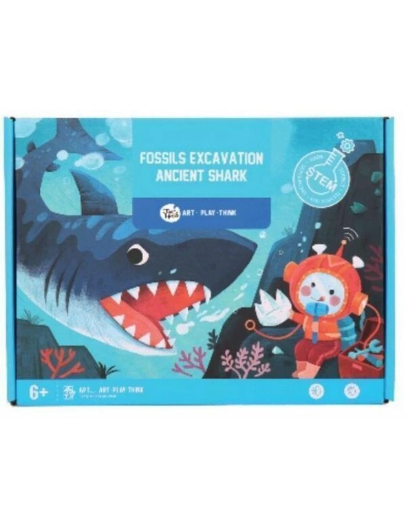 Jarmelo Fossils Excavation Kit Shark Digging Fun Activity Play Set Game Toy 6+, hi-res image number null