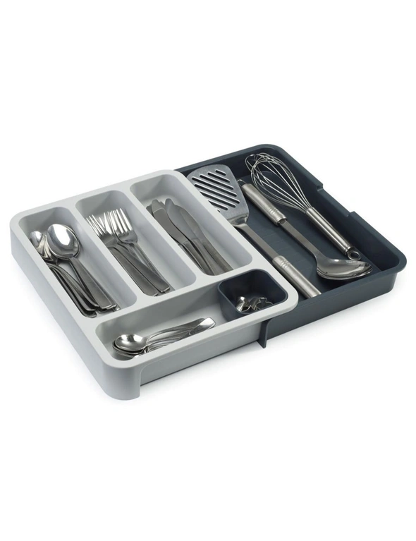 Joseph Joseph DrawerStore Expandable Cutlery/Utensil Tray/Holder Storage Grey, hi-res image number null