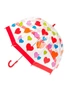 Clifton Kids 67cm Clear PVC Dome/Birdcage Umbrella/Shade Wind Resistant Hearts, hi-res