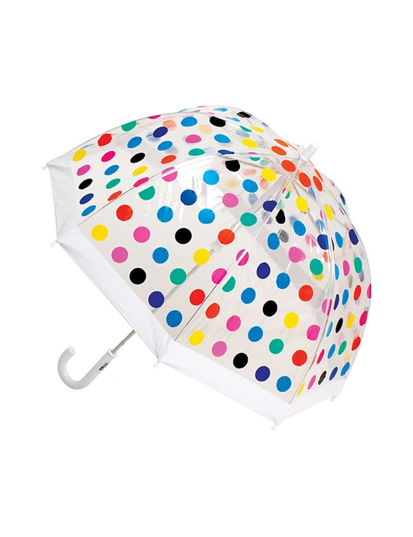 Clifton Kids 67cm Clear PVC Dome/Birdcage Umbrella Wind Resistant Multi Spots, hi-res image number null