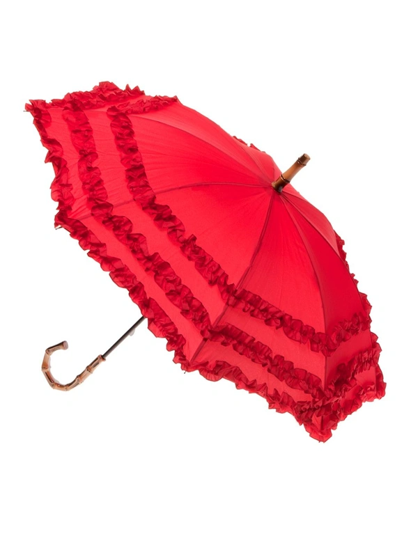 Clifton Kids Fifi Bambina 78cm Wedding Umbrella w/ Frills Wind Resistant Red, hi-res image number null