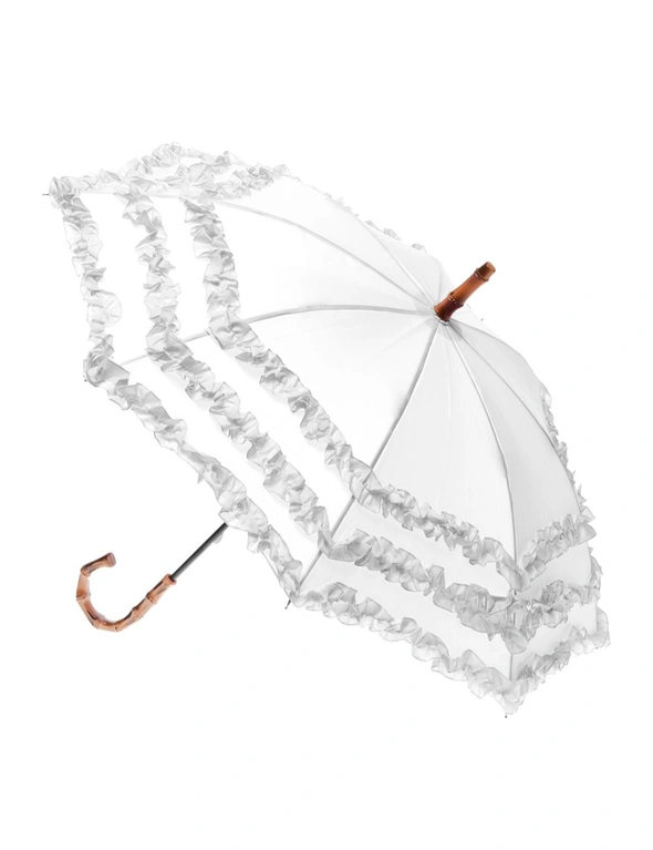 Clifton Kids Fifi Bambina 78cm Wedding Umbrella w/ Frills Wind Resistant White, hi-res image number null
