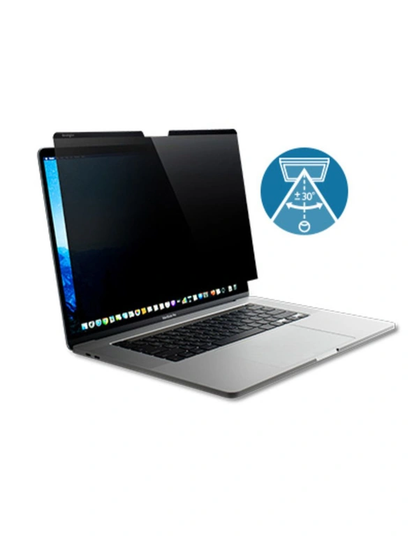 Kensington Reversible Privacy Screen Protector Guard For MacBook Pro 16" Black, hi-res image number null