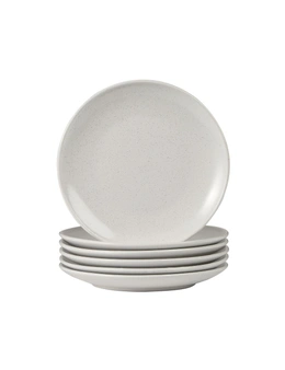 6pc Cooper & Co.19cm Mari Dinnerware/Dining Tableware Side Plate White Set