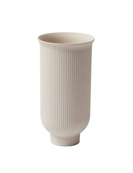 Pilbeam Living Finn Matte Finish Modern Porcelain Clay Vase Home Decor Small WHT